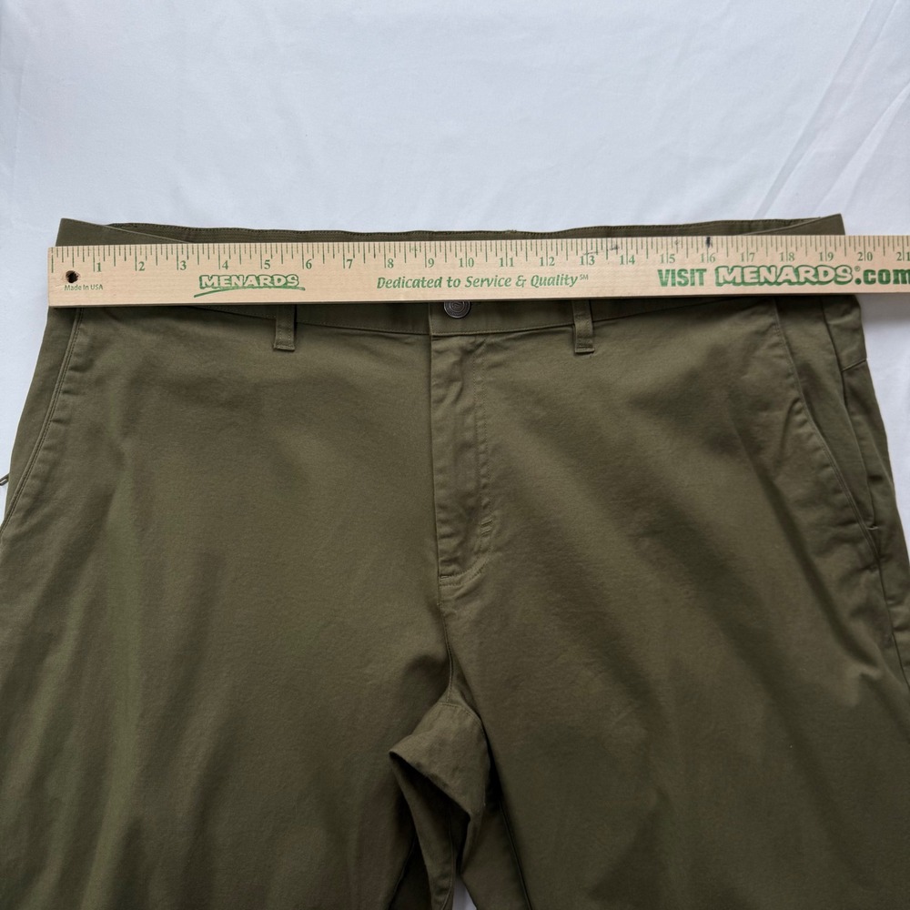 Fabletics Mens The High Side Chino Classic Fit 5-Pocket Pant Olive Green 40x32 - Picture 5 of 10